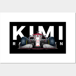 Vintage Kimi Raikkonen No 7 Sport Car Racing Posters and Art